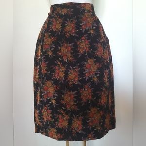 Vintage Daniel Hechter Paris - Botanical Corduroy Skirt